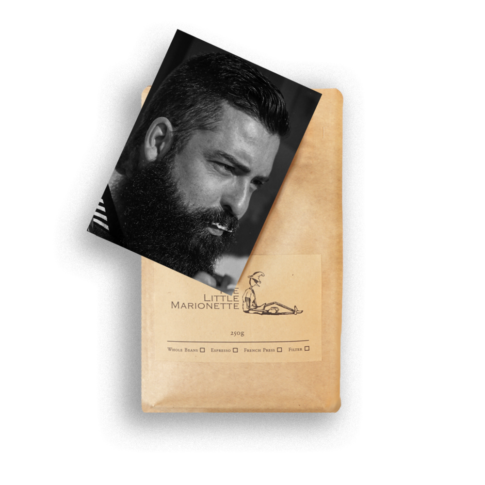 Sanchez Blend 7 coffee bag by The Little Marionette